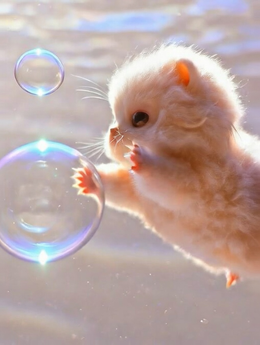 Pack Vidéo "Suny" – Chaton Magique & Bulles